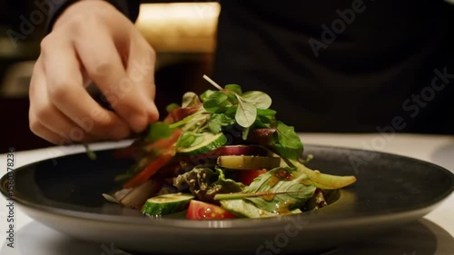 Wallpaper Mural woman holding a bowl of fresh salad Torontodigital.ca