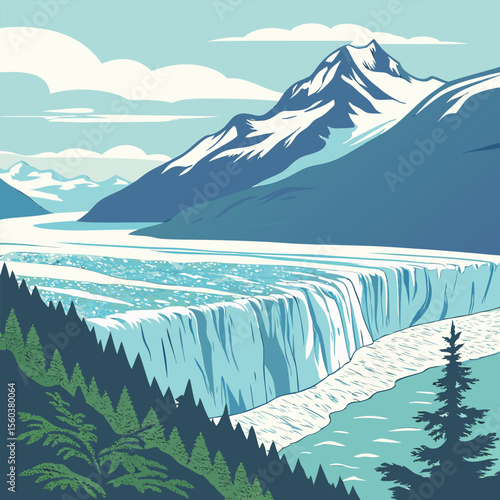 mountain landscape in winter