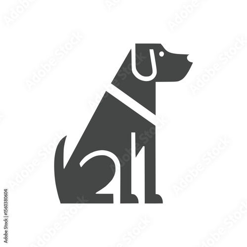 Modern Geometric Dog Logo Minimalist Vector Pet Icon for Branding or Design
