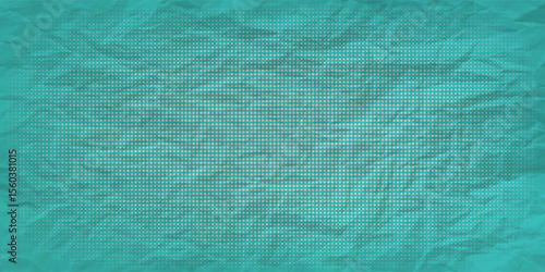 Crumpled green paper textured background. vector backdrop