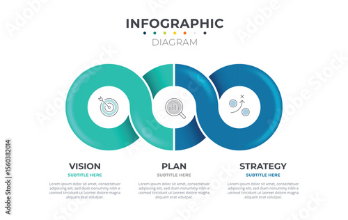 Loop infographic loop circle diagram. Business presentation template.