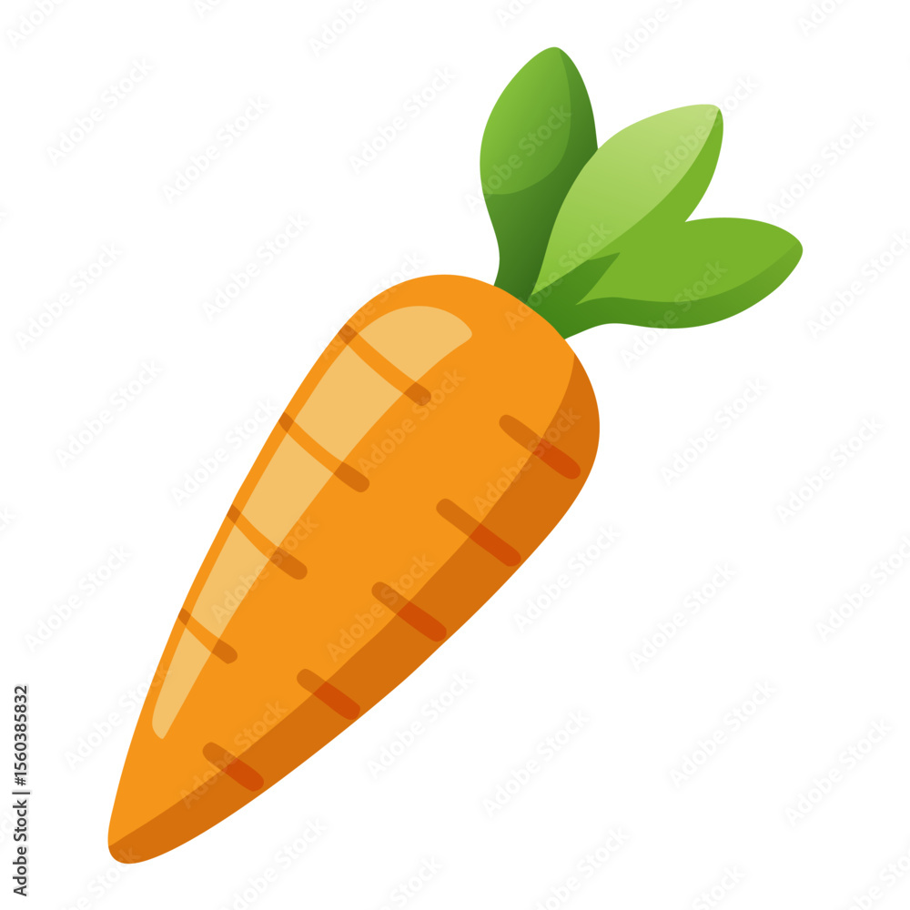 Carrot vector icon on white background. Carrot vector icon on white background.