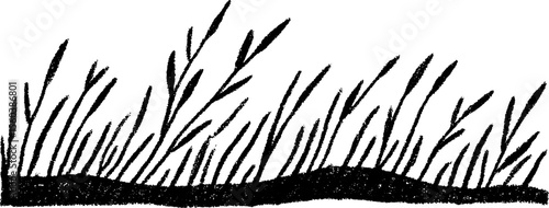Peaceful field of grass in gentle breeze sketch for nature-inspired designs
