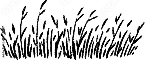 Serene field of grass swaying in a gentle breeze sketch for tranquil design