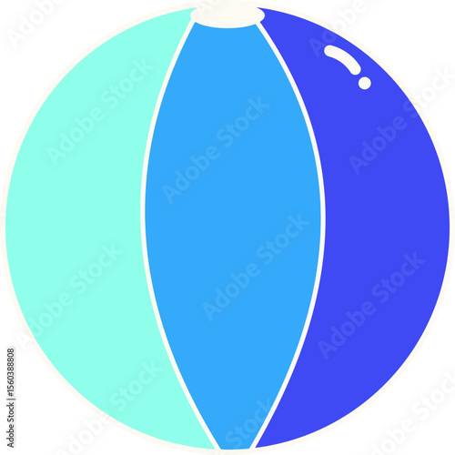 Colorful Beach Ball Illustration for Summer Fun and Playful Vibes