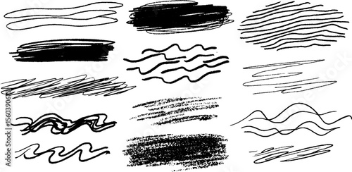 Abstract scribbles and textures in layered chunky mesh design for creative projects