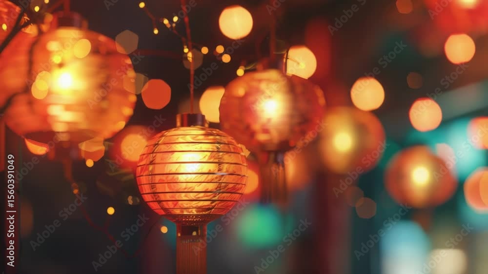 A cluster of lights suspended from a tree branch, ideal for festive or decorative uses A cluster of lights suspended from a tree branch, ideal for festive or decorative uses