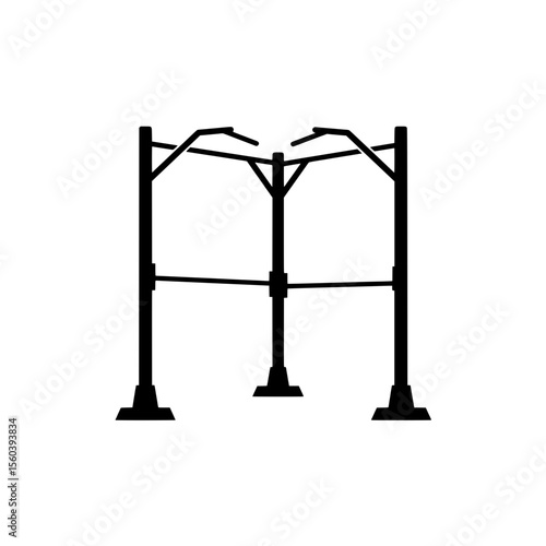 Silhouette of a Pull-Up Bar: A stark silhouette of a pull-up bar stands in stark contrast, emphasizing the dedication to fitness and the strength it represents.