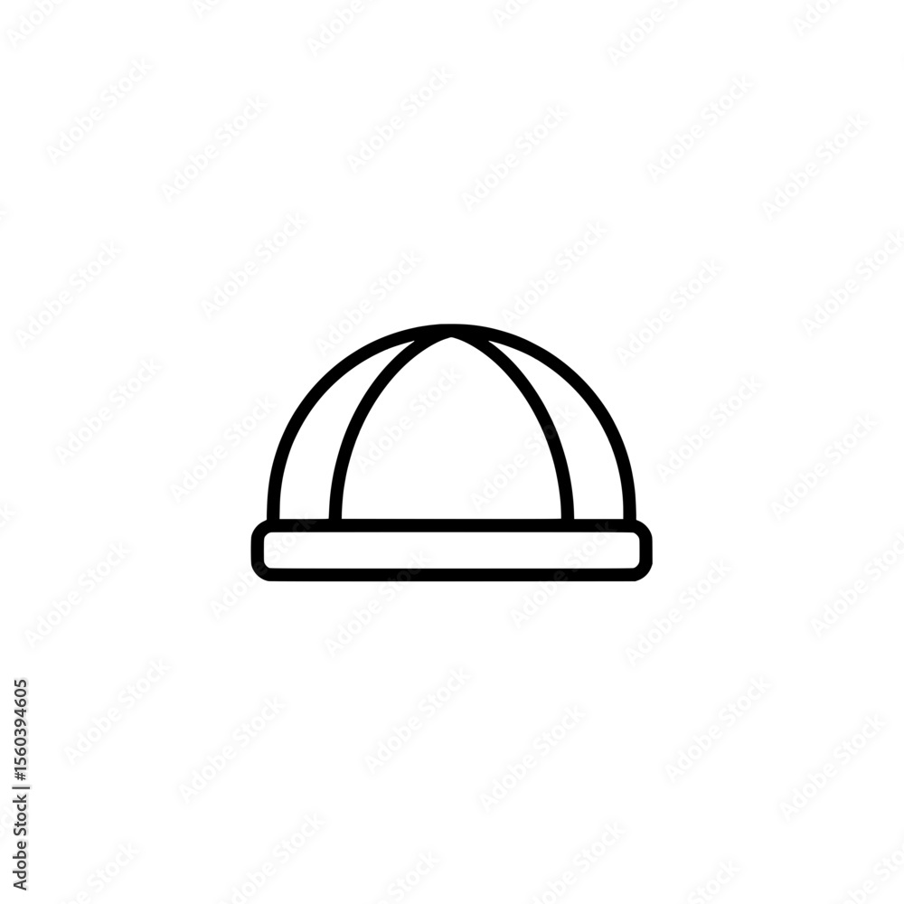 Minimalist Hat Icon: A clean and modern line art depiction of a hat, perfect for design, emphasizing simplicity and versatility. Minimalist Hat Icon: A clean and modern line art depiction of a hat, perfect for design, emphasizing simplicity and versatility.