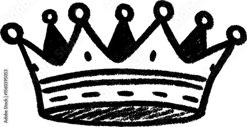 Artistic sketch of a paper crown on dinner plate