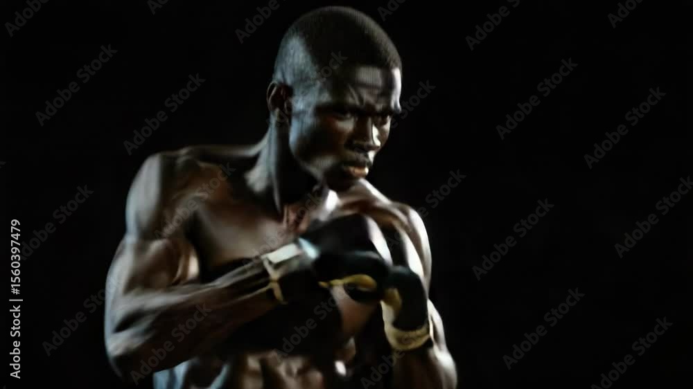 Close-up shot of a boxer's hands wearing gloves, perfect for sports or fitness themed projects Close-up shot of a boxer's hands wearing gloves, perfect for sports or fitness themed projects