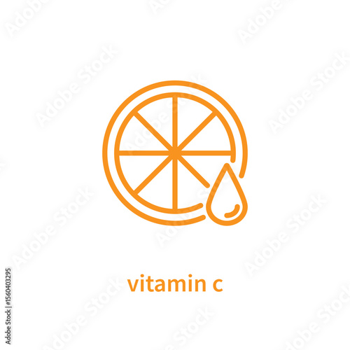 vitamin c line icon