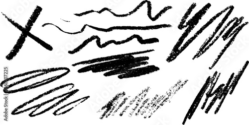 Dynamic abstract sketch featuring violent scribbles and jagged cuts for artistic designs