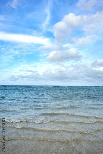 Small Waves on the Beach Front, Sunny Day