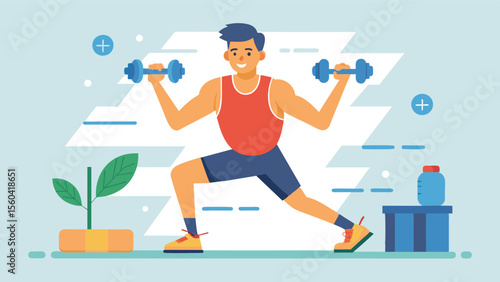A trainer who emphasizes the importance of proper form and technique in workouts to prevent injury and promote realistic progress.. Vector illustration