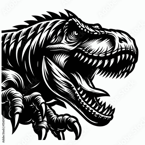 Ceratosaurus Snarling Fiercely in the Wild