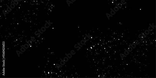 Snow flakes winter snowfall white light vector background. Christmas background, white snow on black background for edit photo.	