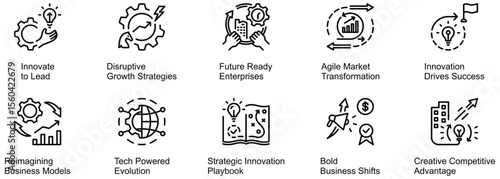 Business Innovation banner web icon vector illustration 