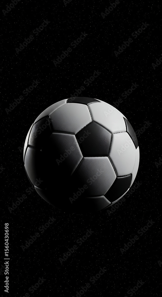 Fototapeta premium Close-up of a Classic Black and White Soccer Ball