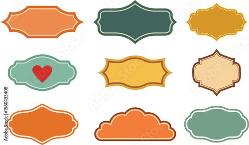 Vintage labels and frames collection with a variety of colors and designs available