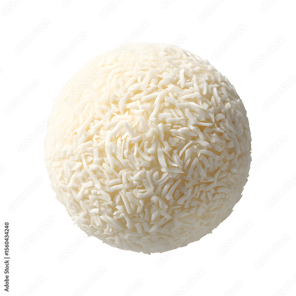 Obraz premium Single coconut candy ball close-up