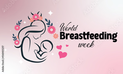 World breastfeeding week concept.