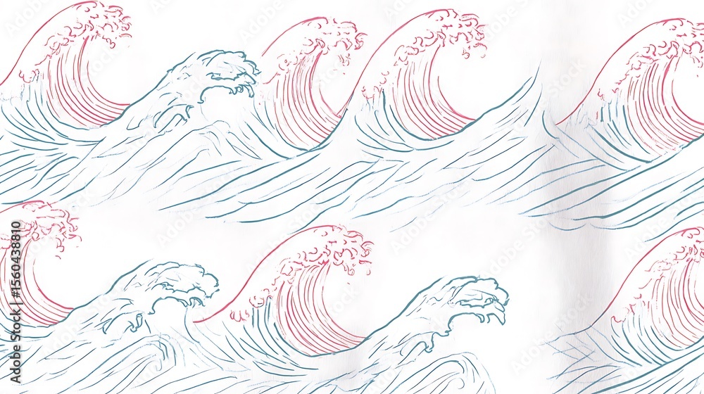 Obraz premium Abstract wave pattern on white background