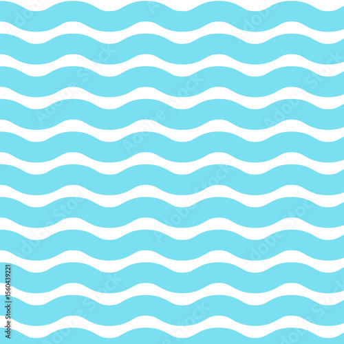 Sea waves seamless pattern.Blue wave repeat pattern isolate on white background.Ocean wave water background.Vector graphic abstract illustration.