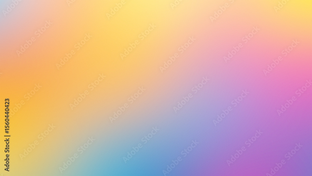 Obraz premium Soft Pastel Gradient Background: Dreamy, Blurry, Abstract Texture in Yellow, Blue, and Purple Hues for Website Design, App Interface, or Presentation.