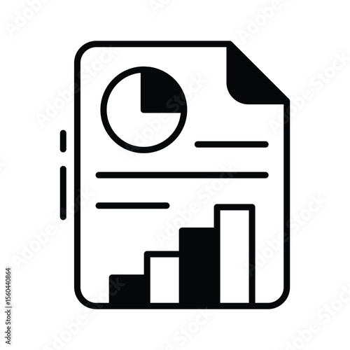 A visually appealing glyph icon showing annual report