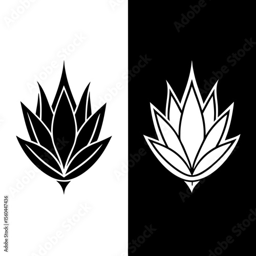 set of black and yellow leaves