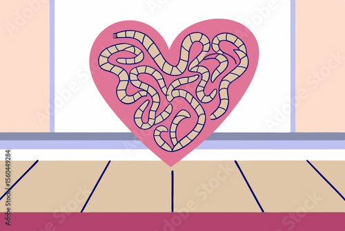 love, heart, valentine, vector, card, illustration, paper, day, symbol, design, sign, letter, romantic, frame, romance, holiday, shape, message, pink, happy, drawing, valentines, art, wedding, envelop