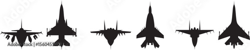 Silhouette of fighter jet