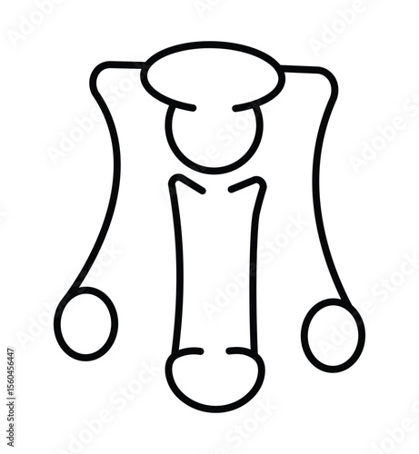 male genital organ insides icon