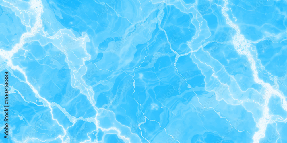 Obraz premium abstract marble texture in cool tones of blue and white resembling the fluid flow of water or cracked ice Ideal for product packaging Blue sky with white cloud. Blue background.