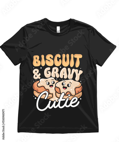Biscuits and Gravy T-Shirt Design – Funny Southern Biscuits and Gravy Illustration for Shirt, Mug, Pillow & Decor – Vector & PNG