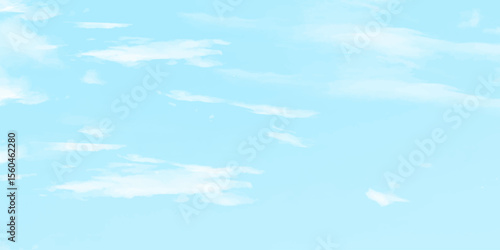Blue sky with white cloud. Blue background. The summer sky is colorful clearing day and beautiful nature in the morning. for backdrop