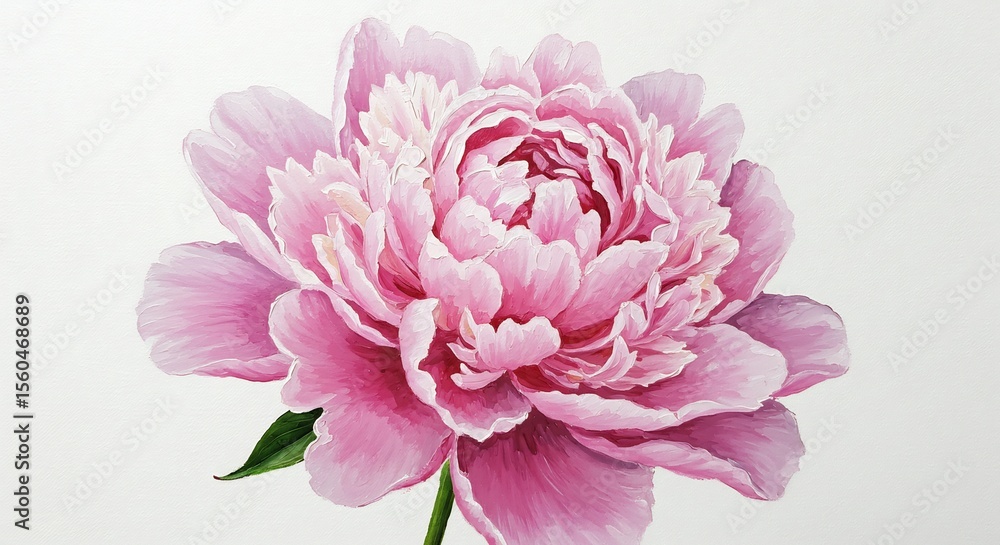 Zarte Rosa Pfingstrose leuchtet sanft detailreich gemalt feines Licht. AI Generated Zarte Rosa Pfingstrose leuchtet sanft detailreich gemalt feines Licht. AI Generated