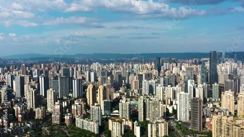 Wallpaper Mural Chongqing enjoys clear skies with panoramic aerial views capturing vibrant city life and stunning landscapes Torontodigital.ca