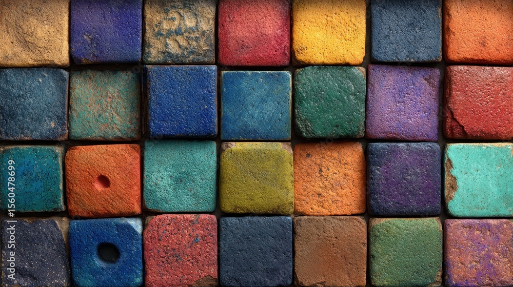 Colorful stone tiles creating a vibrant and textured mosaic pattern, highlighting variations in shape and hue for a rustic aesthetic Colorful stone tiles creating a vibrant and textured mosaic pattern, highlighting variations in shape and hue for a rustic aesthetic