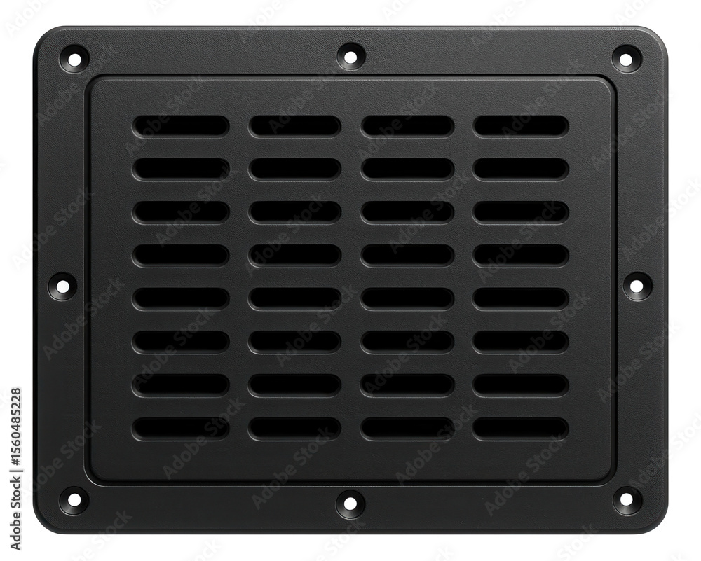 Obraz premium Ventilated polymer sand hatch used for a basement coal chute in a rural home.