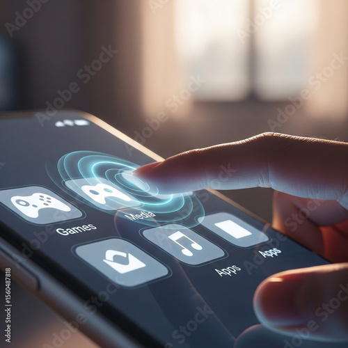 Futuristic Mobile Phone Interface