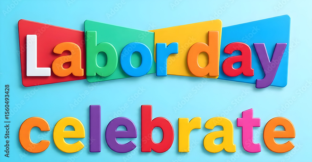 Labor day poster. Labor day letter card.