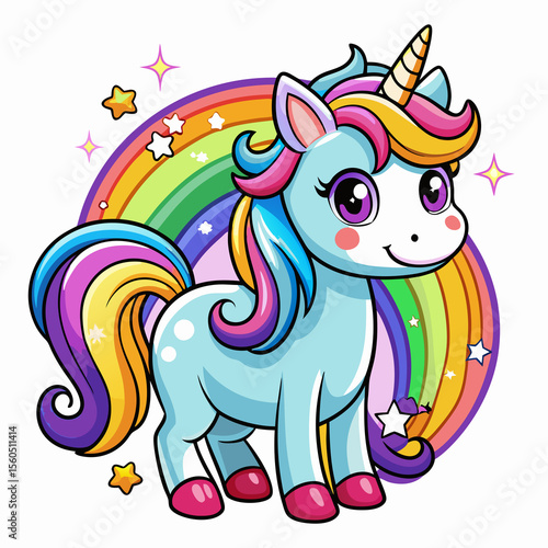 Minimalist Rainbow Illustration for Kids