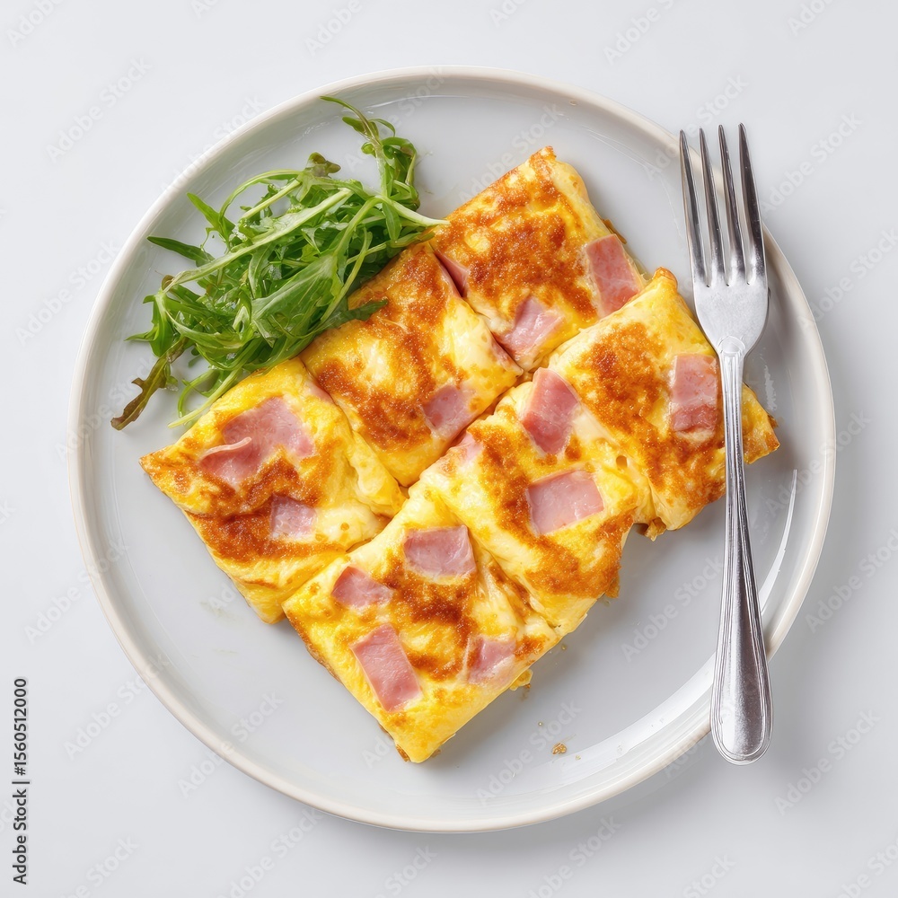 Plate of breakfast squares Plate of breakfast squares