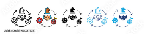 Strategic Partnerships multiple icon