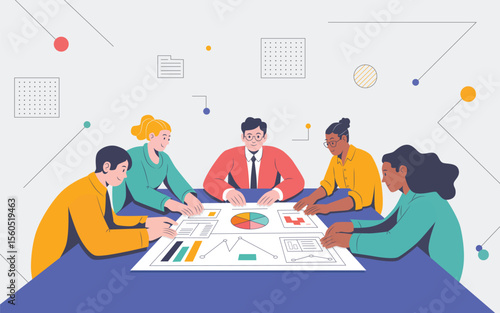 Collaborative team analysing business data