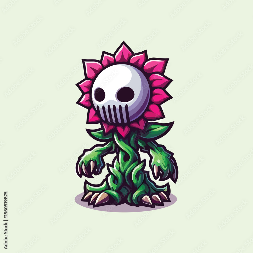 vector style cute unique undead monster mascot illustration vector style cute unique undead monster mascot illustration