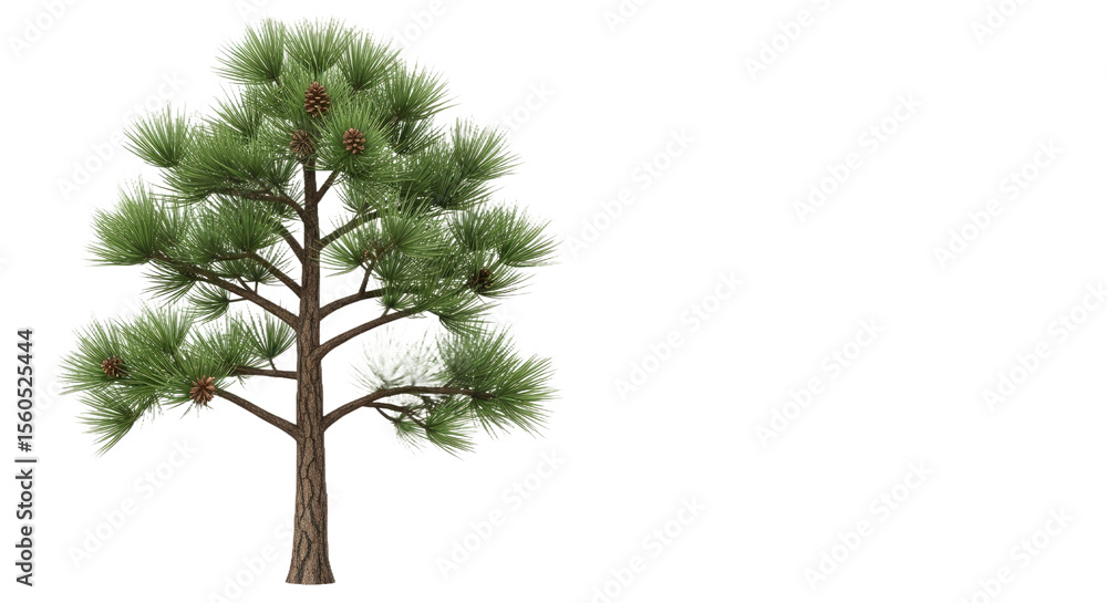 Pinus Lambertiana & Taxodium Ascendens - Isolated Conifer Tree Set Pinus Lambertiana & Taxodium Ascendens - Isolated Conifer Tree Set