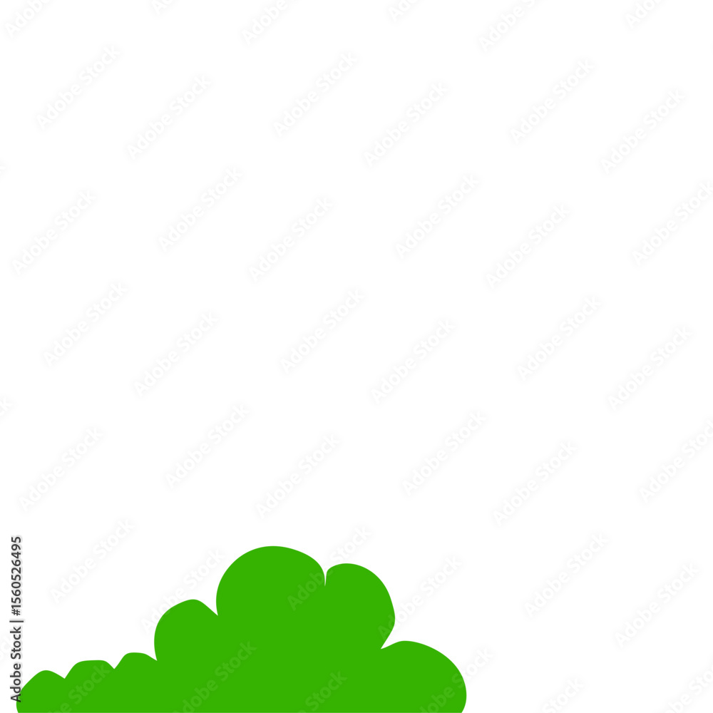 Fototapeta premium Green Bush Illustration